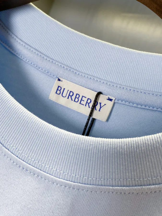 Burberry Logo Print Cotton T Shirt