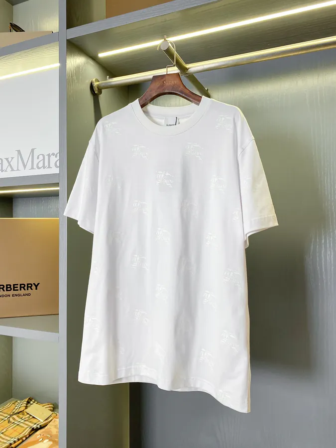 Burberry Horseman Logo Tartan Cotton T Shirt