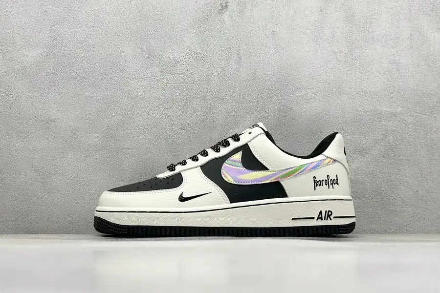 Nike Air Force 107 Low Fod Collaboration White Grey Multicolored Trim Sneakers