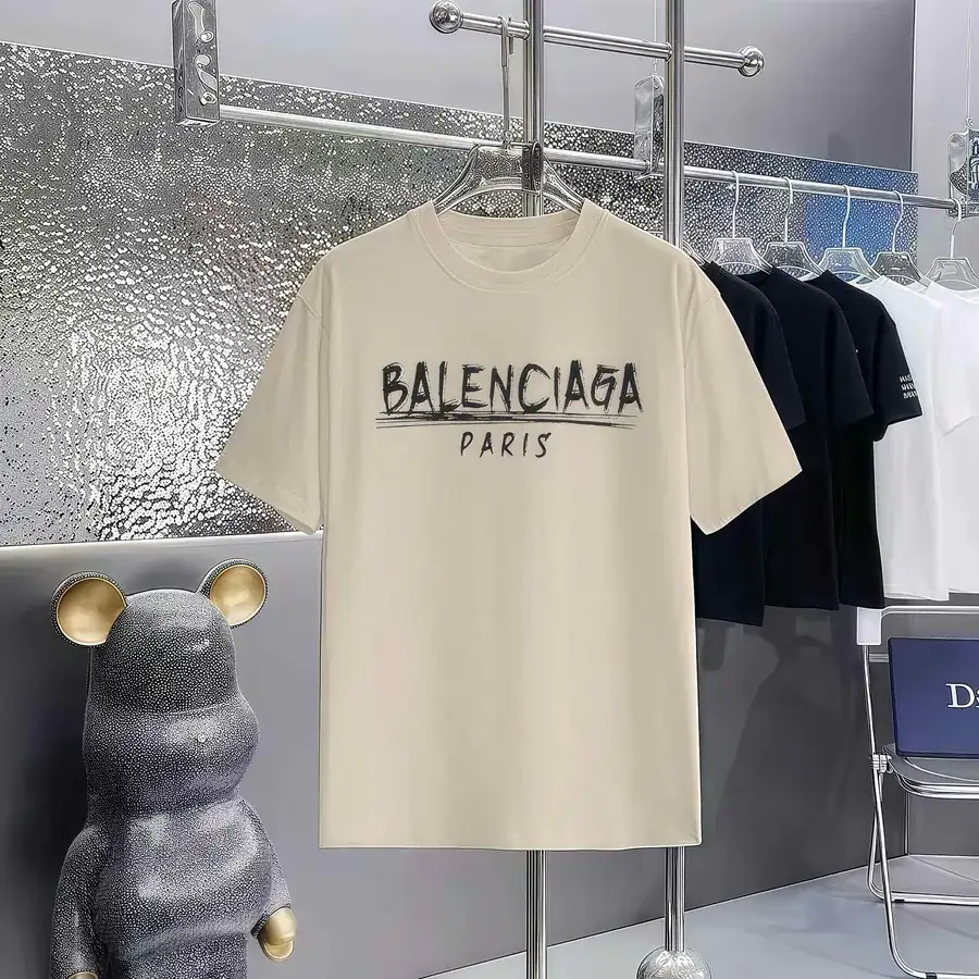 Balenciaga Print Round Neck T Shirt XS L