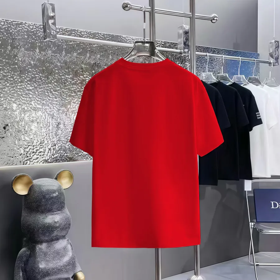 Balenciaga Parisian Print Round Neck Short Sleeve T Shirt