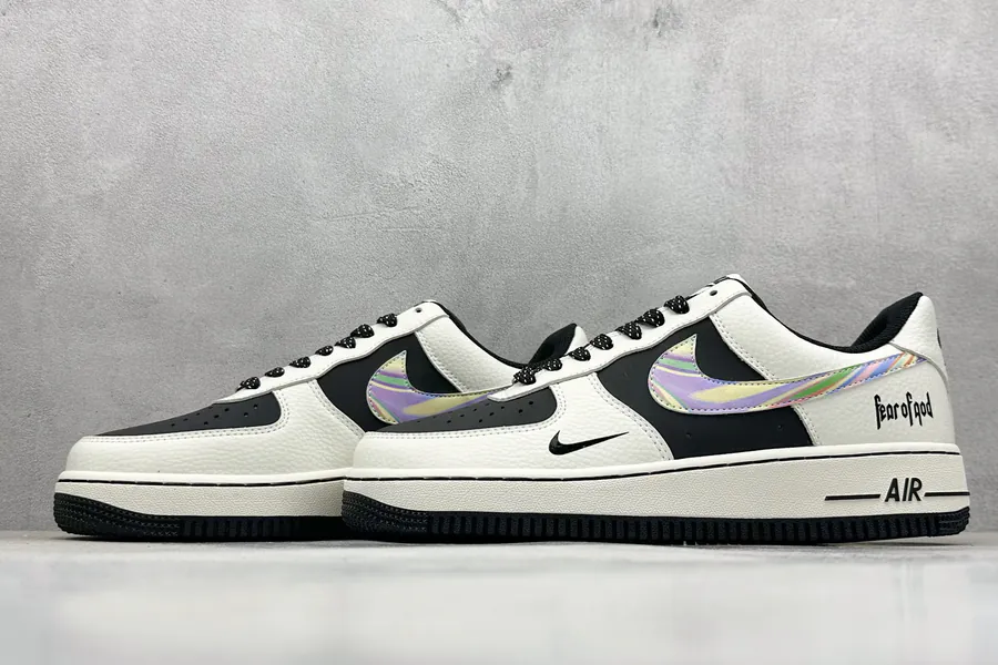 Nike Air Force 107 Low Fod Collaboration White Grey Multicolored Trim Sneaker
