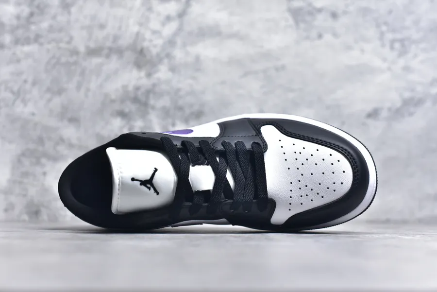 K Version Air Jordan AJ1 Low Black, White, Purple
