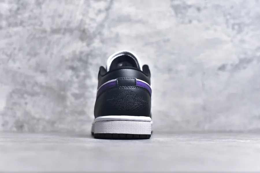 K Version Air Jordan AJ1 Low Black, White, Purple