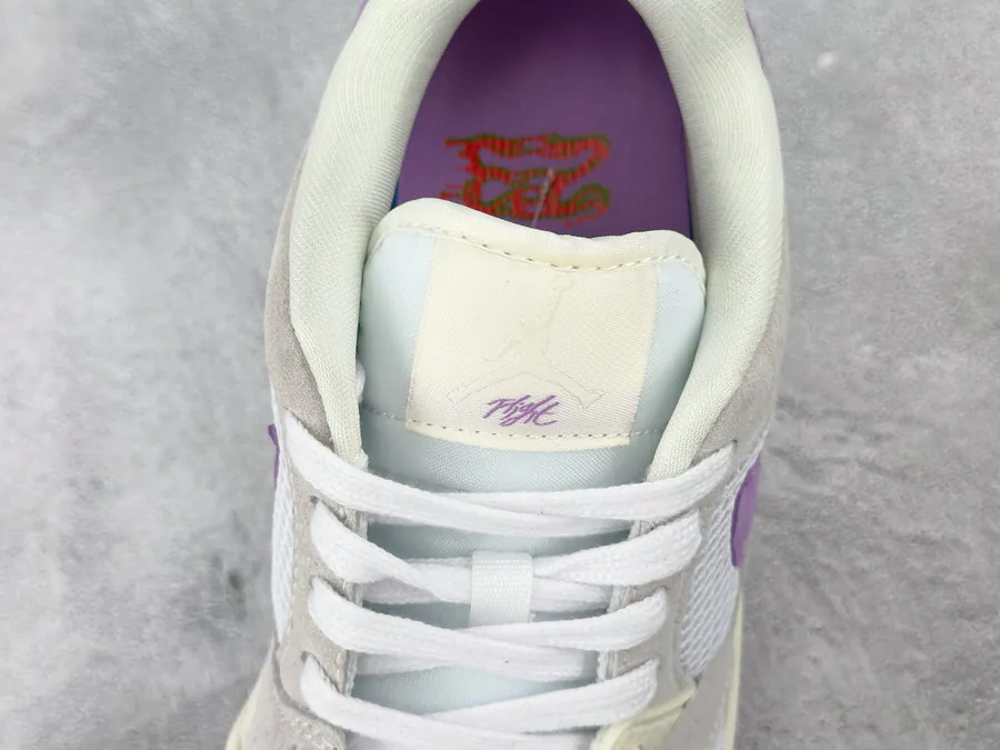 Jordan CMFT Era Bucket Bag in White and Purple