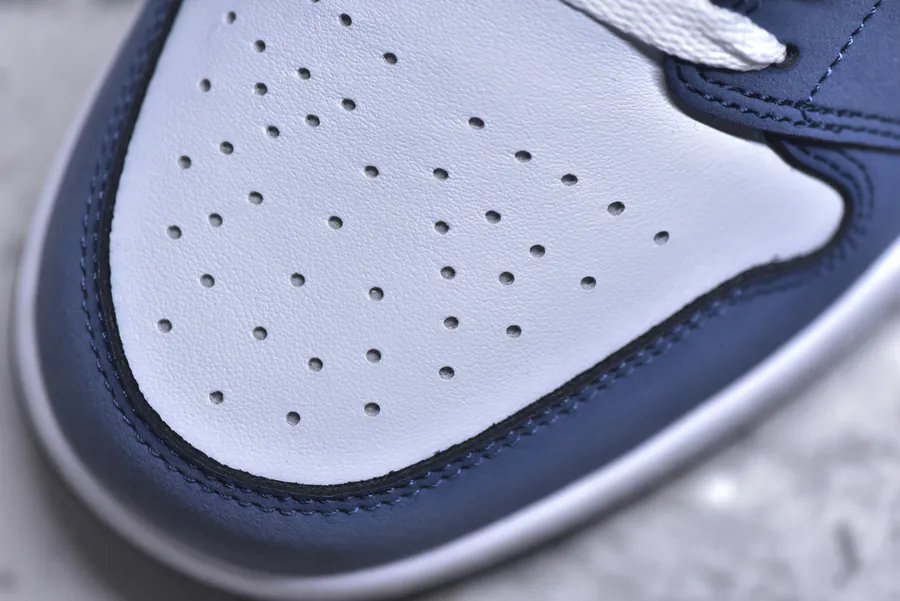 K Version Air Jordan AJ1 Low in Blue, White, and Brown