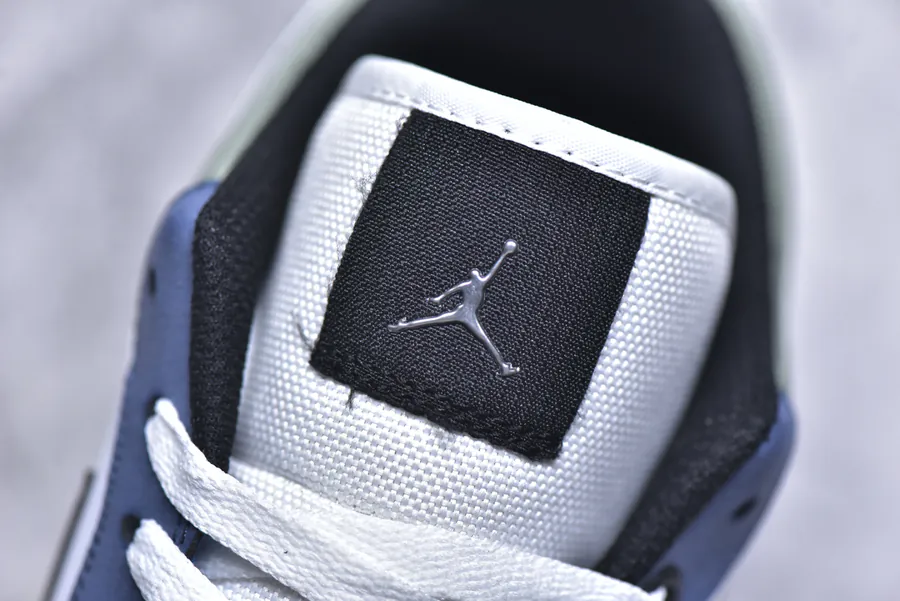 K Version Air Jordan AJ1 Low in Blue, White, and Brown