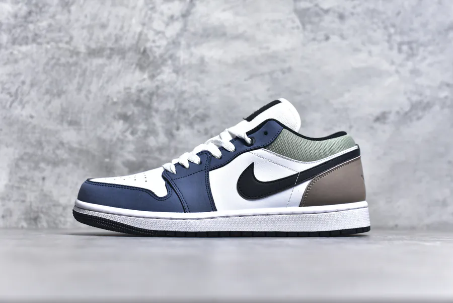 K Version Air Jordan AJ1 Low in Blue White Brown