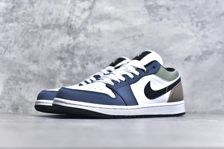 K Version Air Jordan AJ1 Low in Blue White Brown