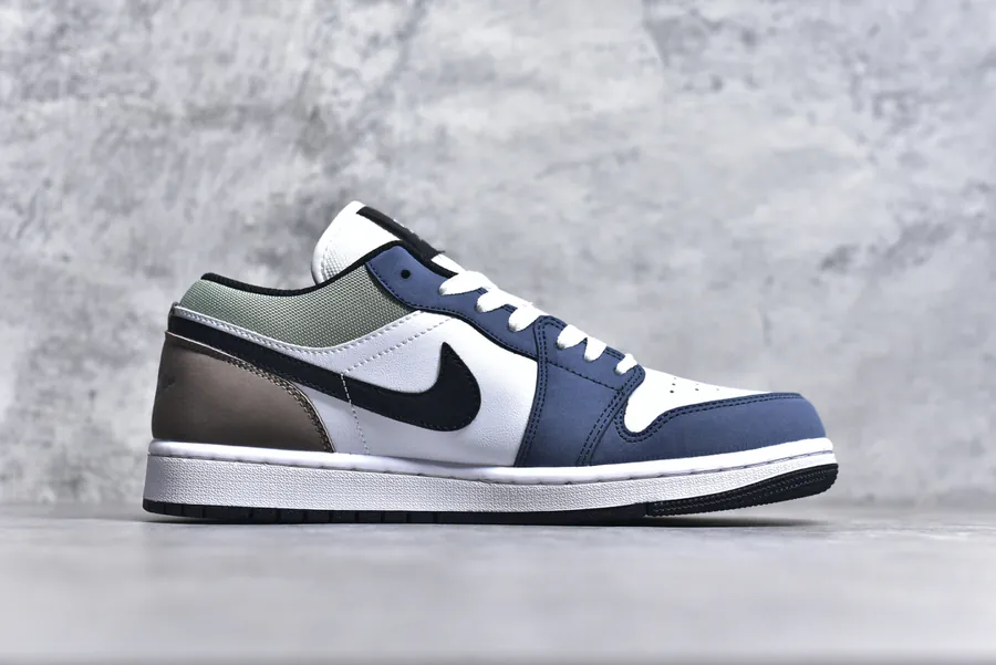K Version Air Jordan AJ1 Low in Blue White Brown
