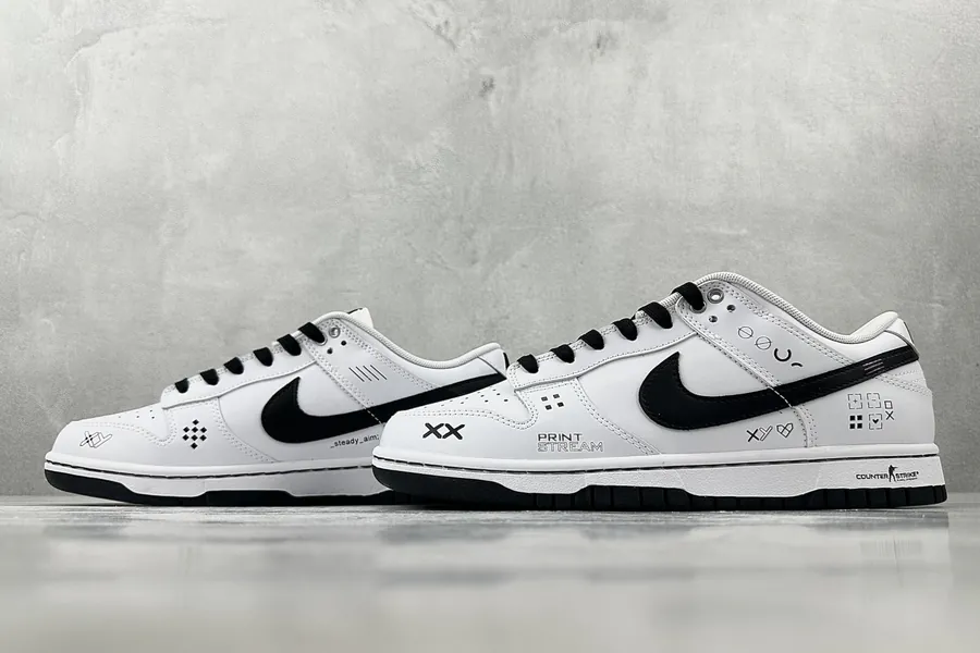 Nike Dunk印花集 白黑色