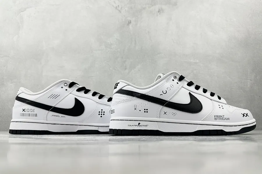 Nike Dunk印花集 白黑色