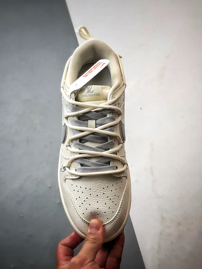 LV White Gray Deconstructed Low Sneaker