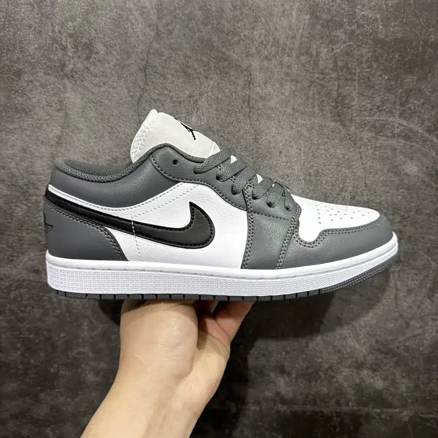 Air Jordan AJ1 Low Gray White Black 553558 152