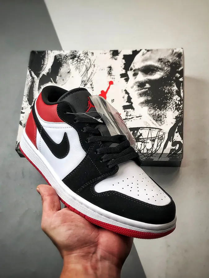 Air Jordan 1 Low White Black Red