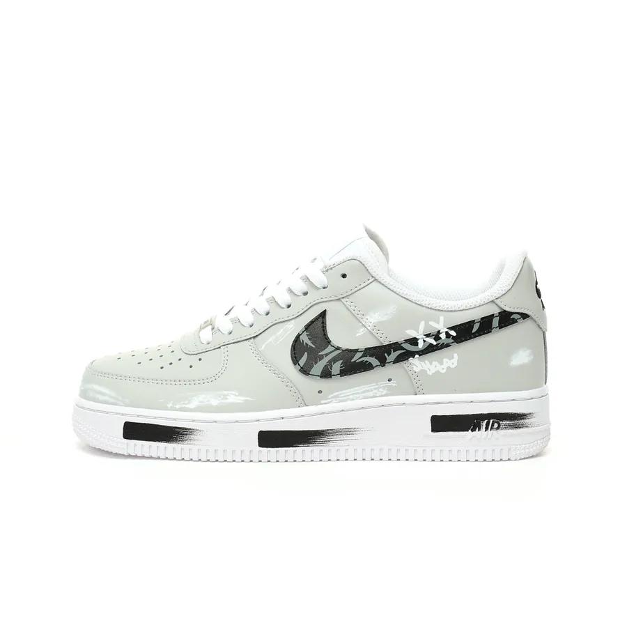 Air Force 107 Low Creative Graffiti Custom Color, Leather