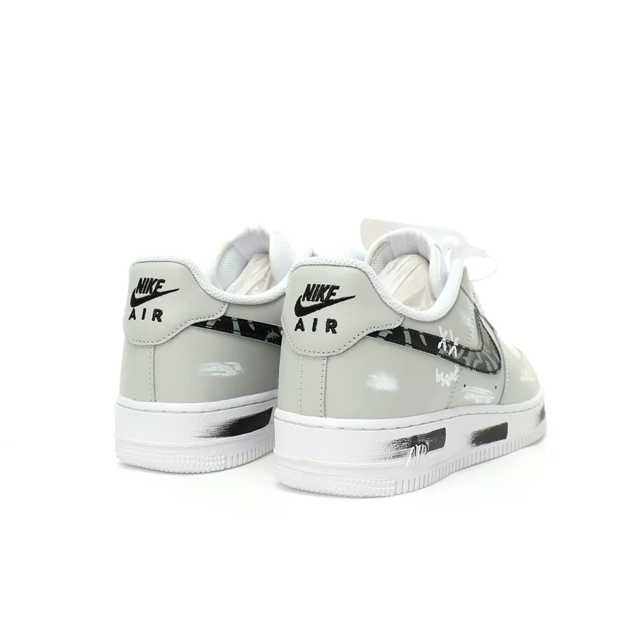Air Force 107 Low Creative Graffiti Custom Color, Leather