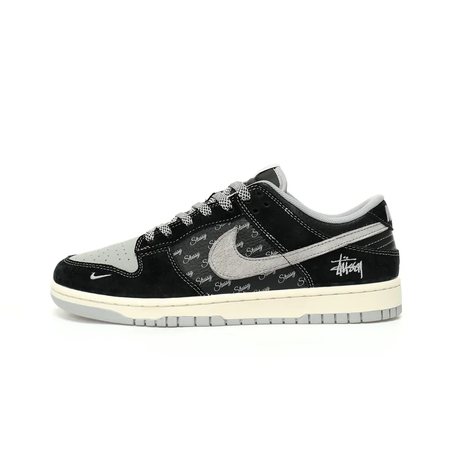 SB Dunk Low Retro SP by You Customized Black Grey Shadow Print