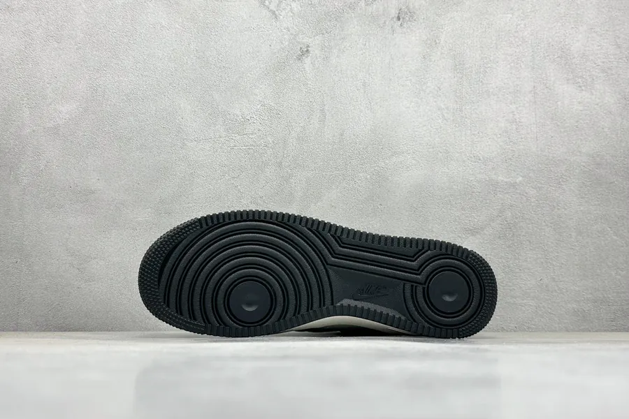Nike Air Force 107 Low Sup Black Denim White Swoosh Air Force 1 Low Sneaker