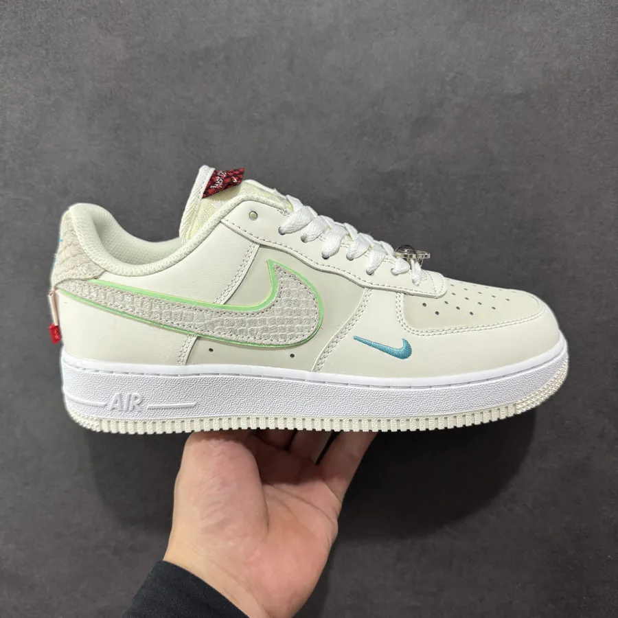 Nike Air Force 107 Low Original Sole and Soleplate, Custom Hardware, Full Cushioning