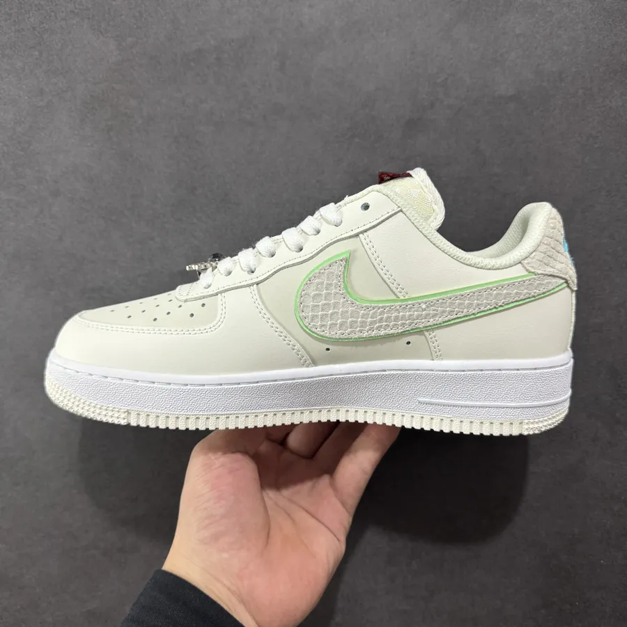 Nike Air Force 107 Low Original Sole and Soleplate, Custom Hardware, Full Cushioning