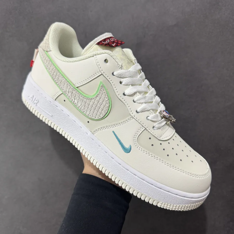 Nike Air Force 107 Low Original Sole and Soleplate, Custom Hardware, Full Cushioning