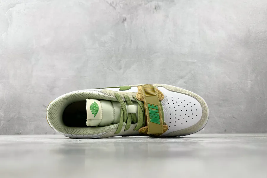 Jordan Legacy 312 Low in White and Olive Green