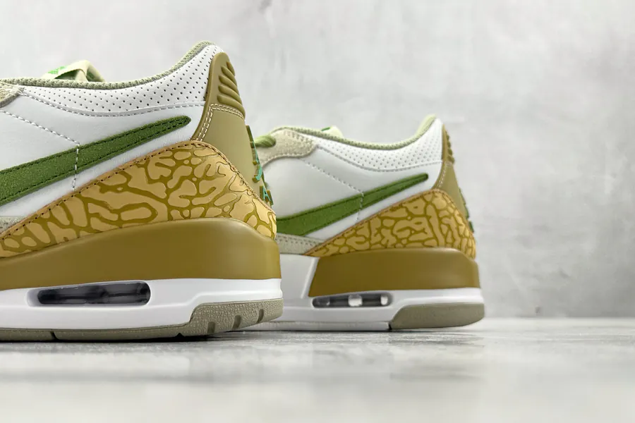Jordan Legacy 312 Low in White and Olive Green