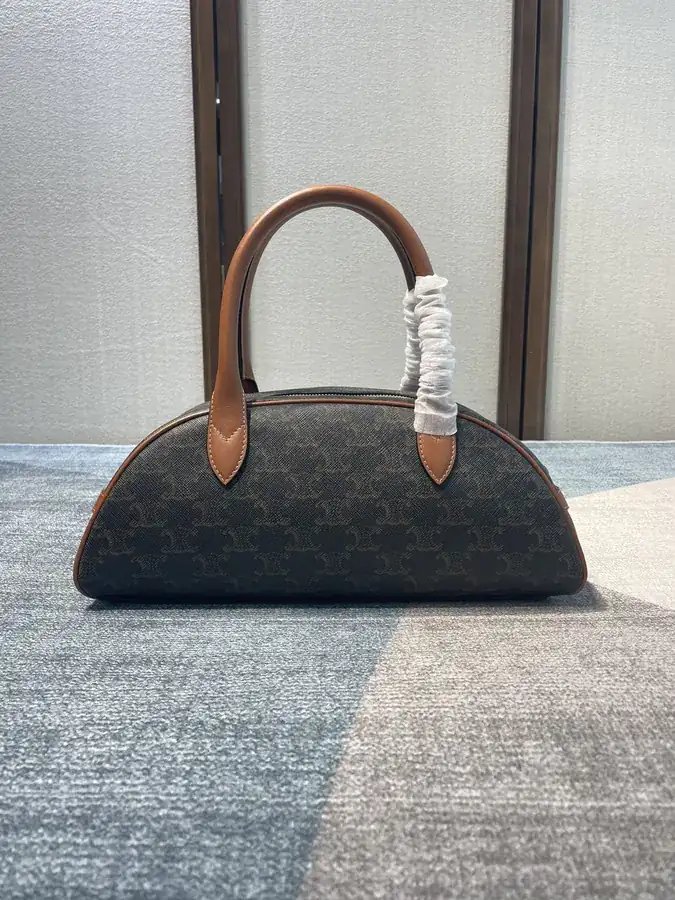 TECKEL Midsize Logo Print Calfskin Handbag