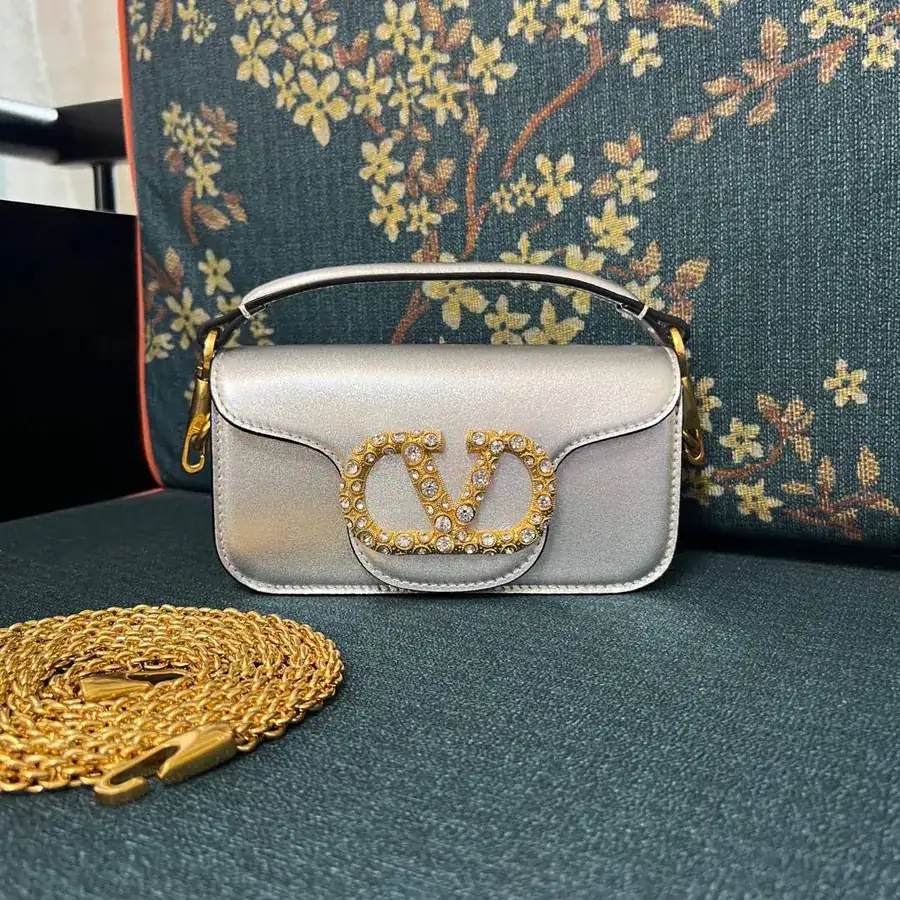 GARAVANI LOCÒ Small Leather Tote with Detachable Handles and Chain