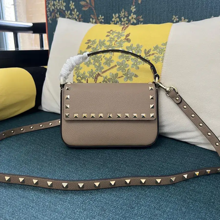 GARAVANI Grained Calfskin Bag with Stud Detail