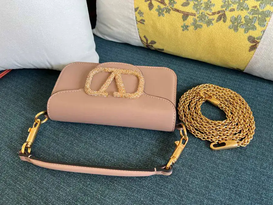 Mini Locò Handbag with Imitation Crystal Decor