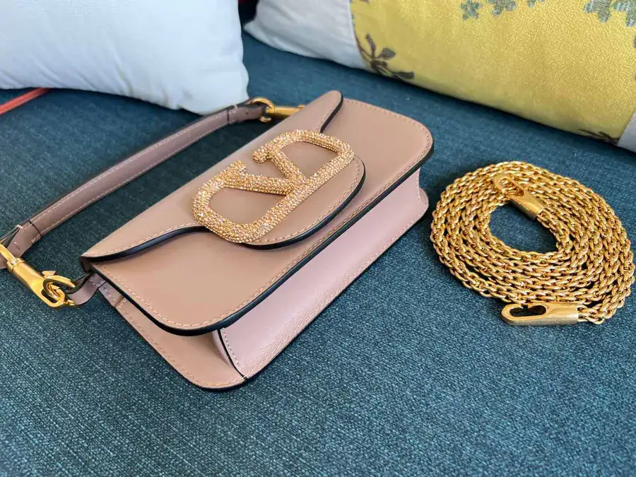 Mini Locò Handbag with Imitation Crystal Decor