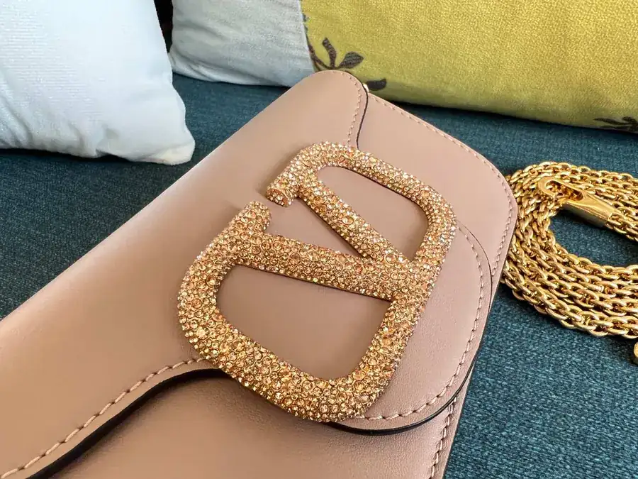 Mini Locò Handbag with Imitation Crystal Decor