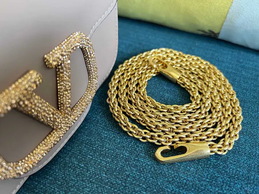 Mini Locò Handbag with Imitation Crystal Decor