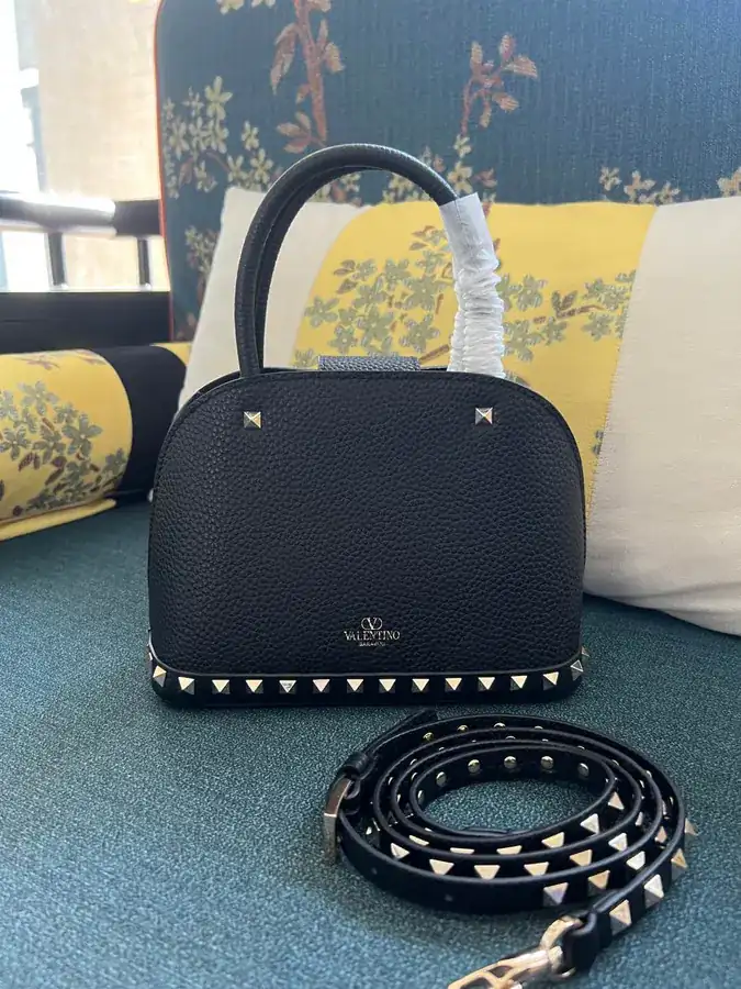 GARAVANI Rockstud Grained Calfskin Handbag