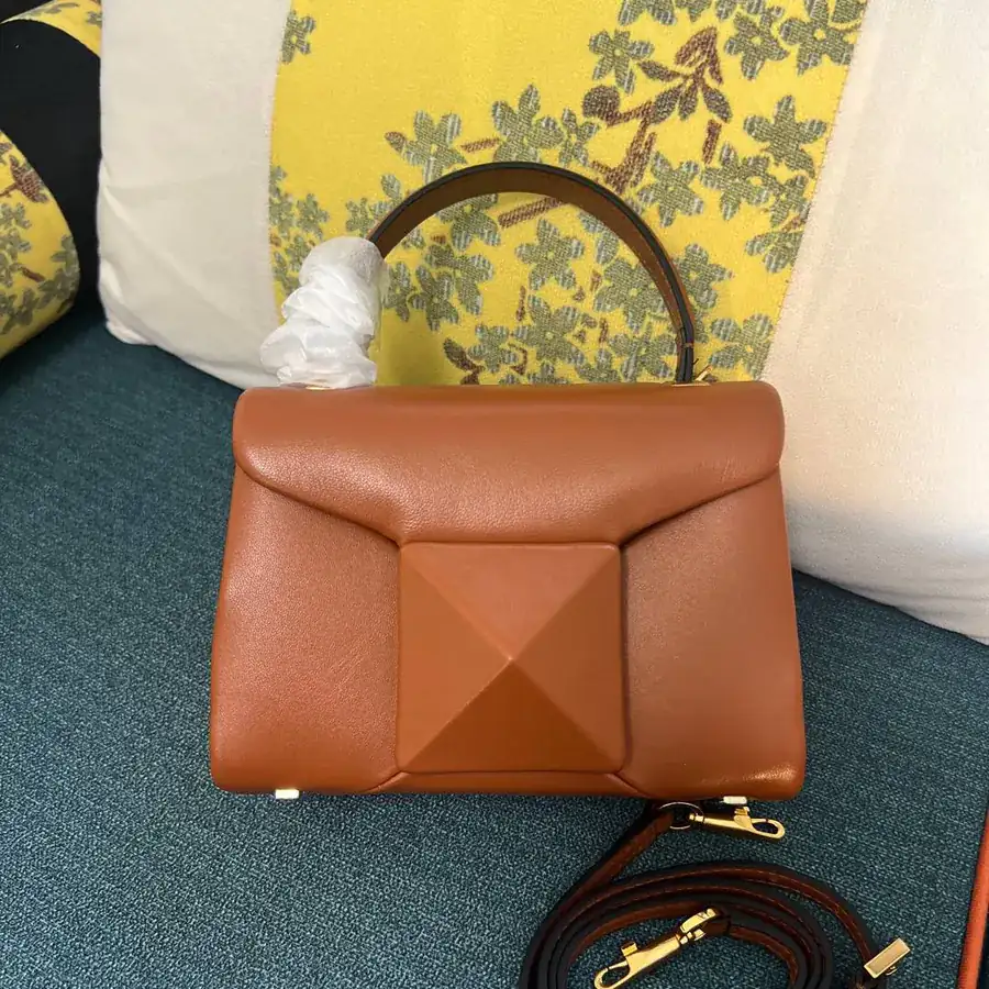 NEONE STUD Mini Sheepskin Handbag with Large Stud Closure