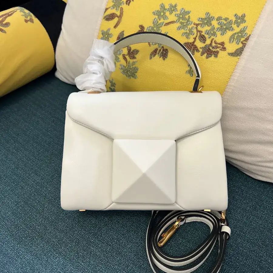 NEONE STUD Mini Leather Handbag with Large Stud Closure