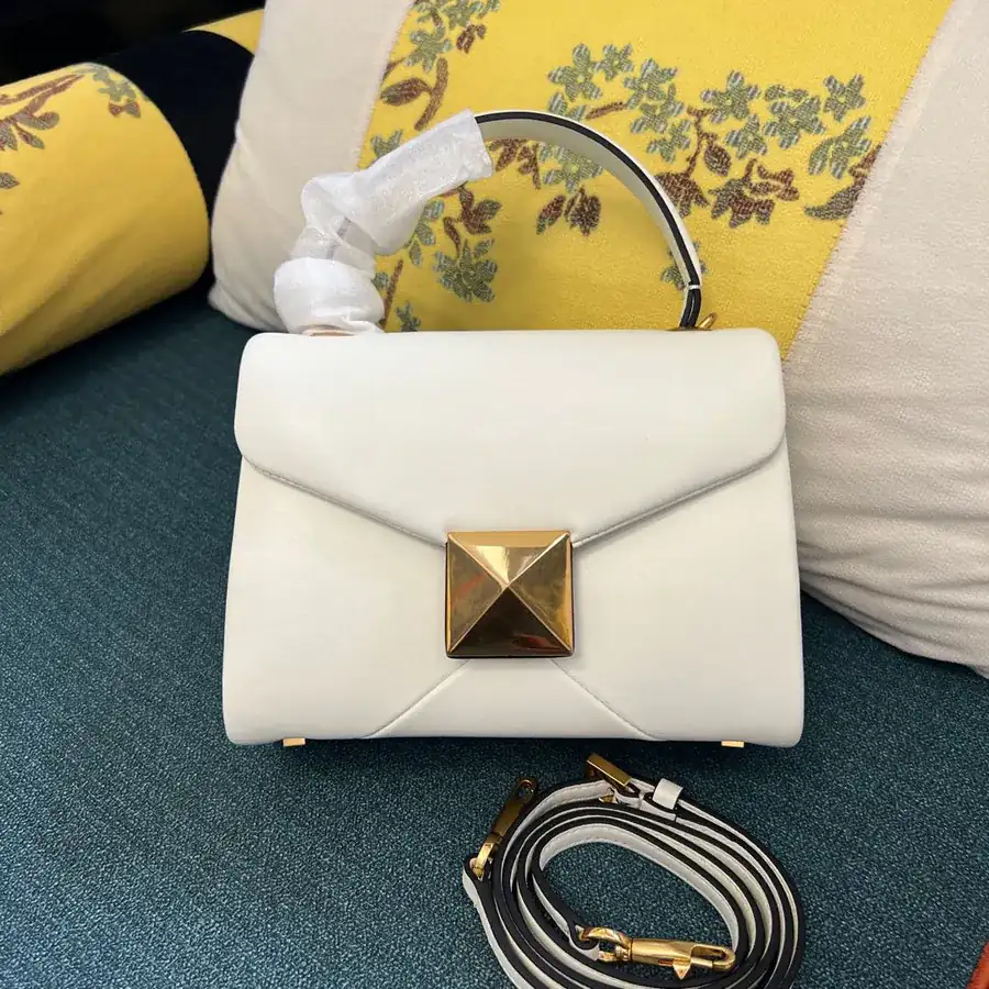 NEONE STUD Mini Leather Handbag with Large Stud Closure