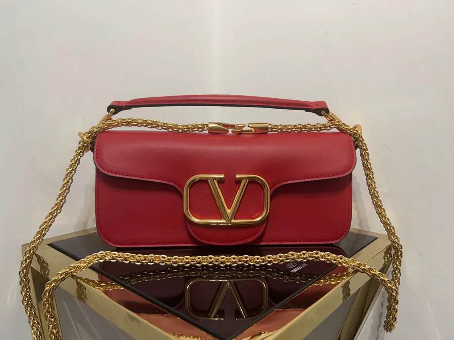 Locò Bucket Bag in Grained Calfskin, Large Size