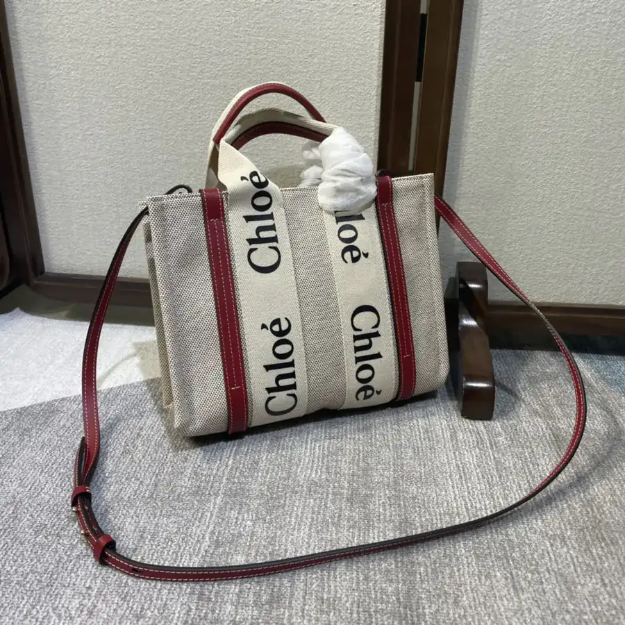 Chloe Woody Mini Tote Bag with Shoulder Strap