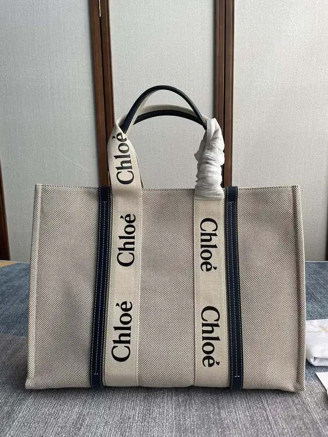 Chloe Midnight Blue Woody Tote Bag