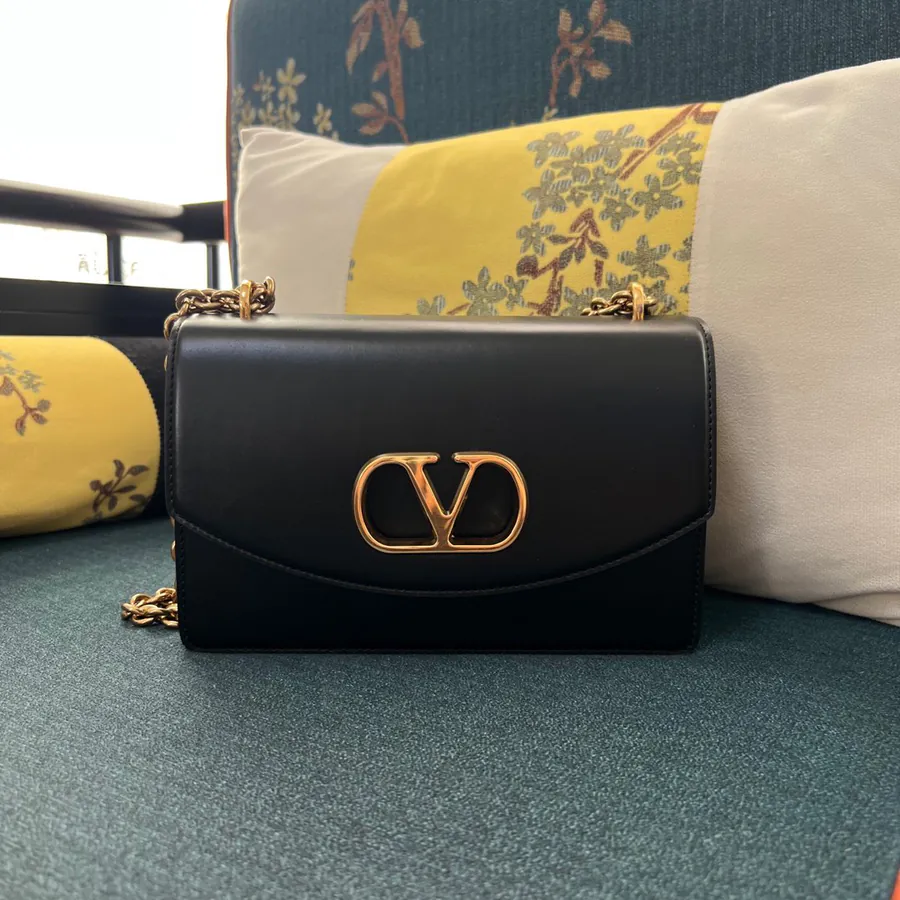 GARAVANI VAIN Large Bucket Bag with Metal VLOGO Signature Details