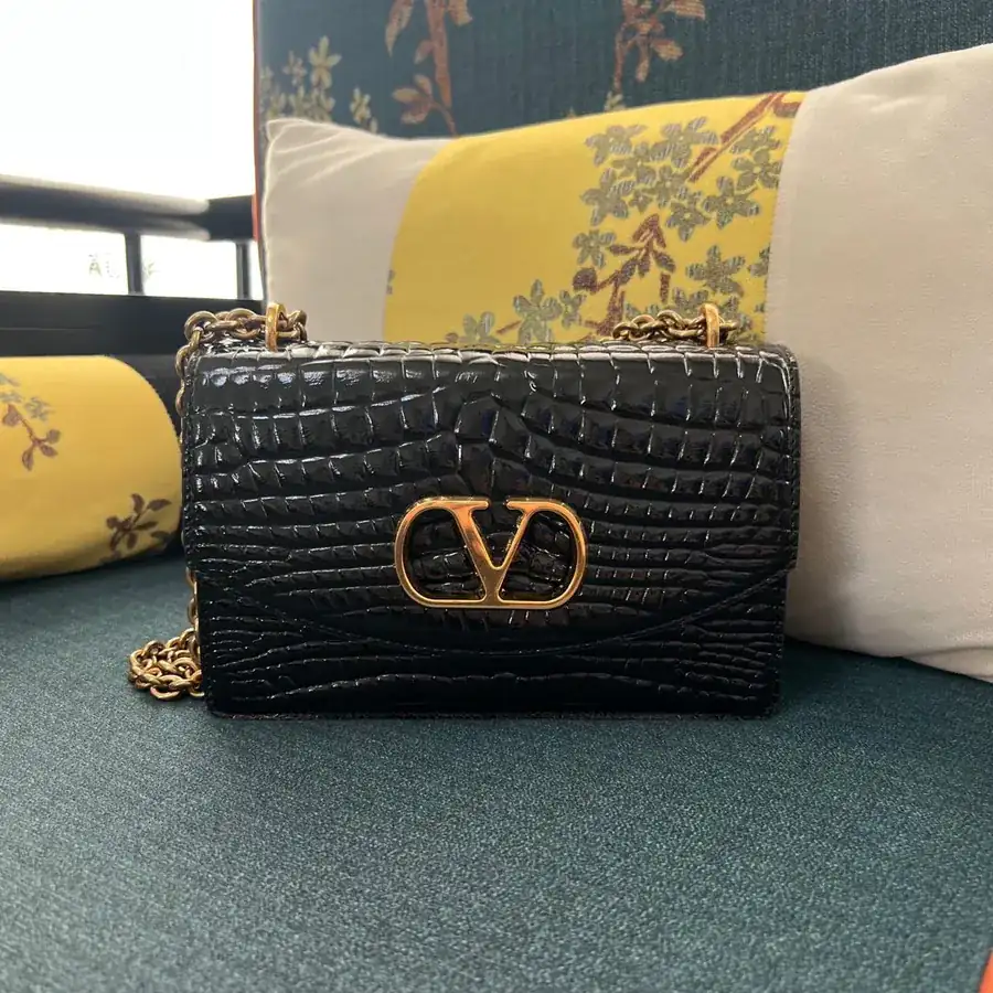 GARAVANI VAIN Large Bucket Bag with Metal VLOGO Signature Details