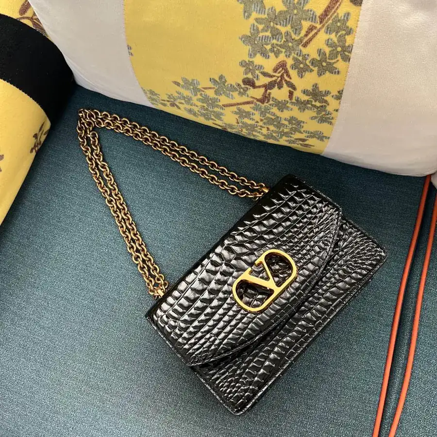 GARAVANI VAIN Large Bucket Bag with Metal VLOGO Signature Details