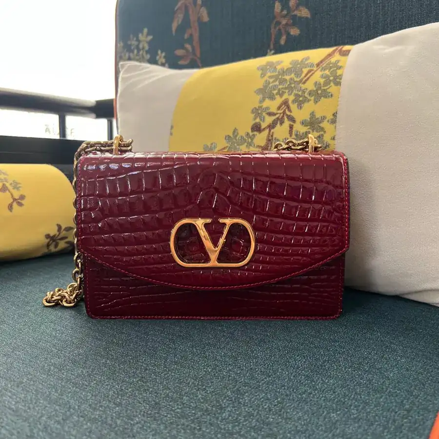 GARAVANI VAIN Large Bucket Bag with Metal VLOGO Signature Details