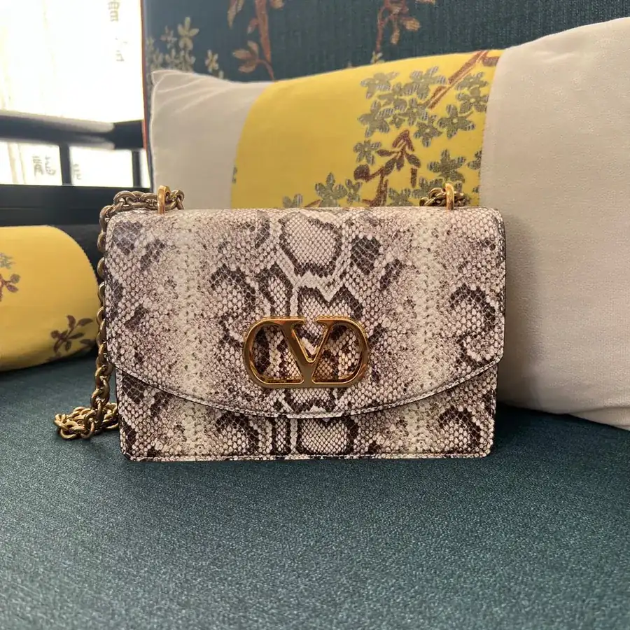 GARAVANI VAIN Large Bucket Bag with Snake Pattern
