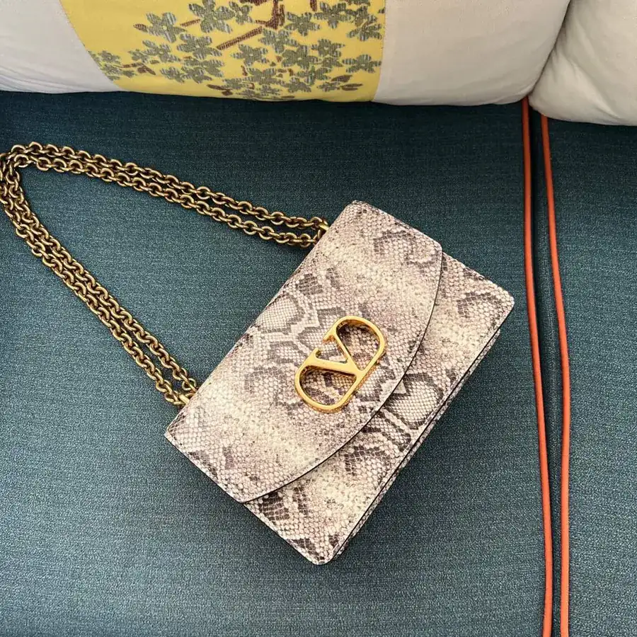 GARAVANI VAIN Large Bucket Bag with Snake Pattern