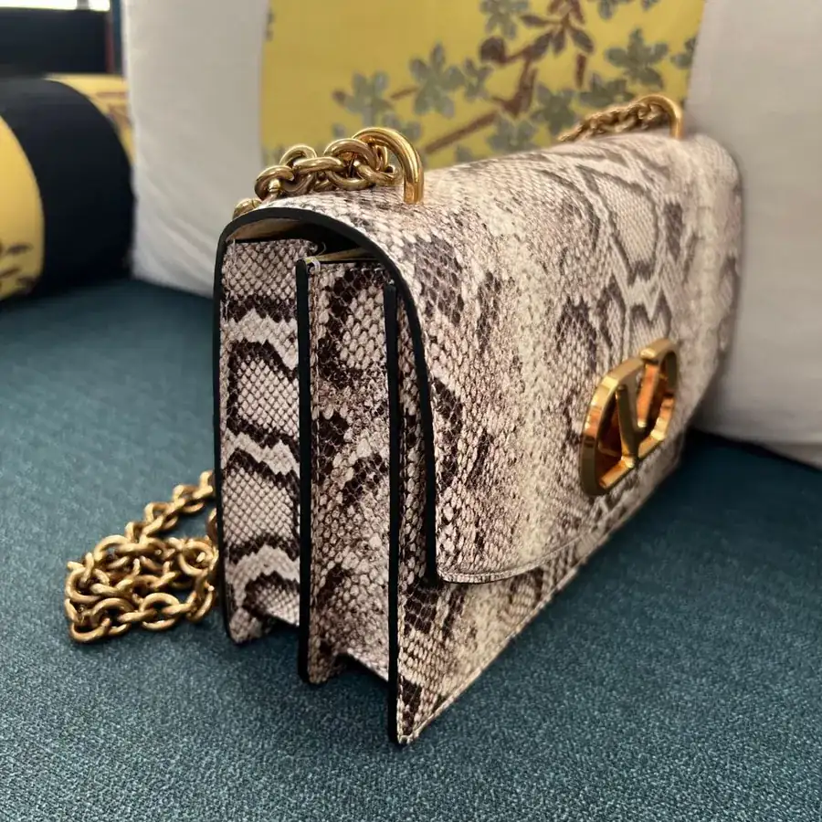GARAVANI VAIN Large Bucket Bag with Snake Pattern