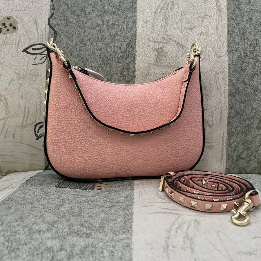 GARAVANI ROCKSTUD Mini Hobo Bag in Calfskin